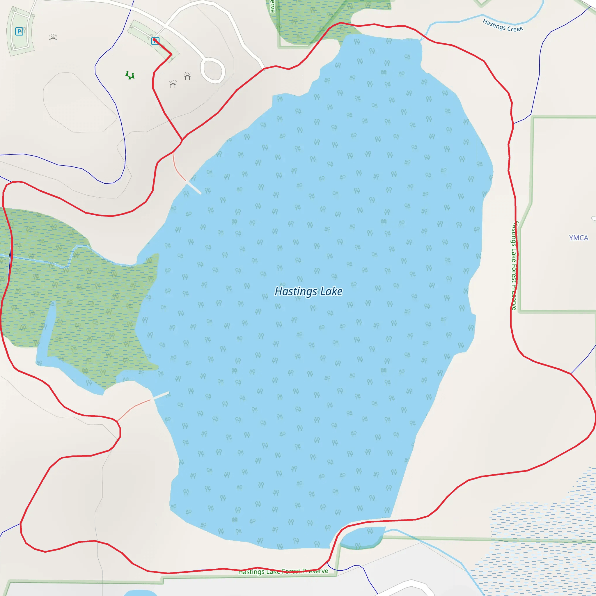 Hastings Lake Loop mobile static map