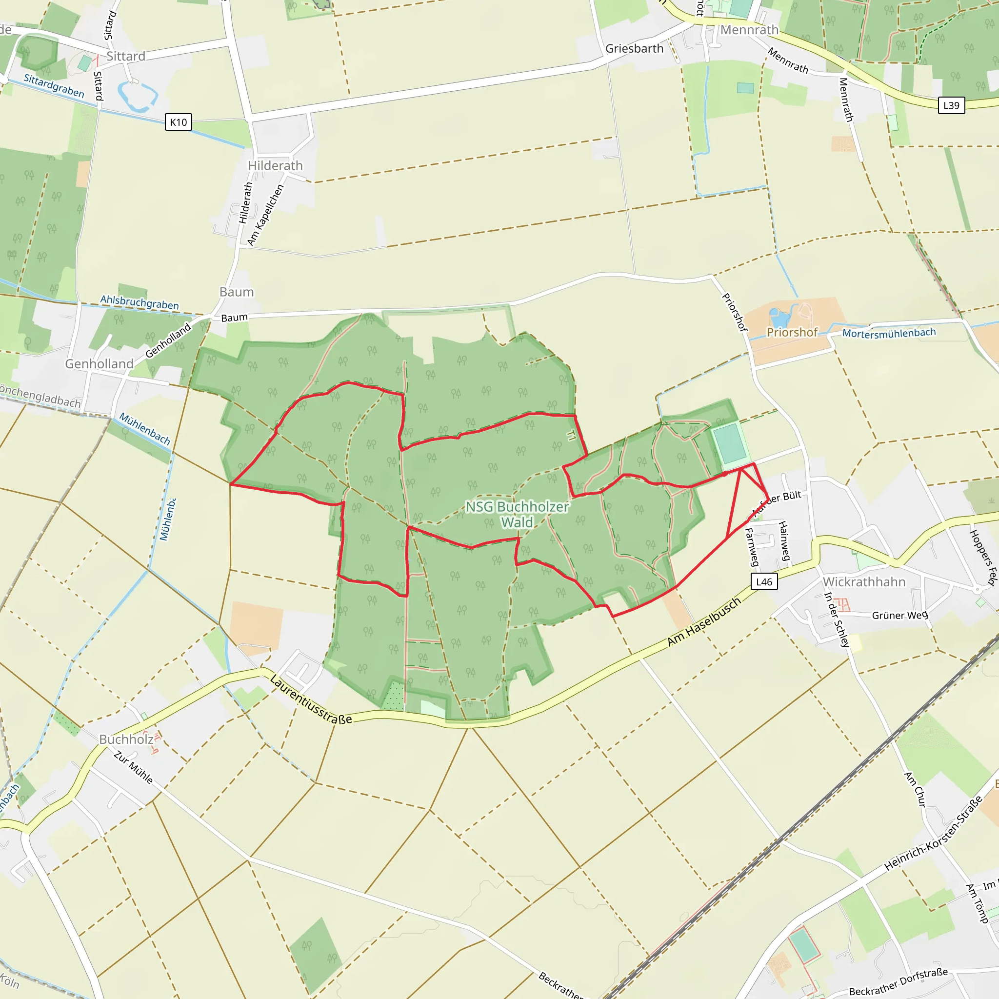 Buchholzer Wald Circle mobile static map