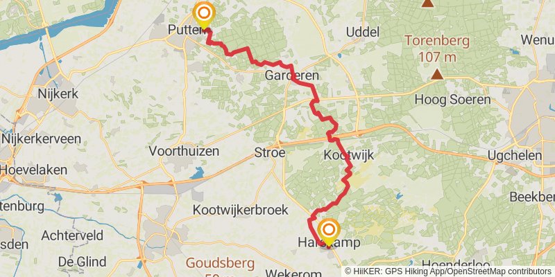 Veluwe Zwerfpad stage 4 Map
