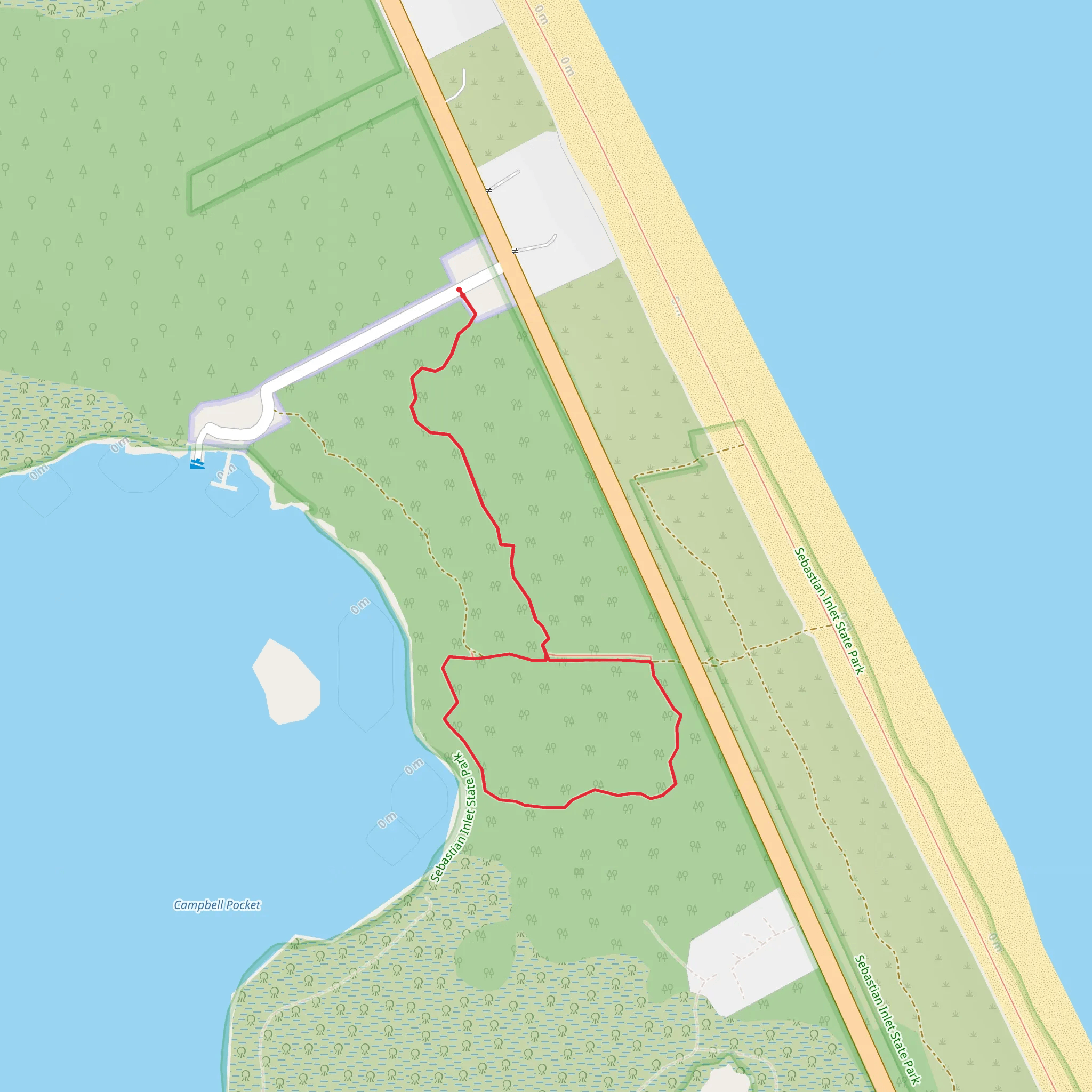 Campbell Pocket Shore Loop mobile static map