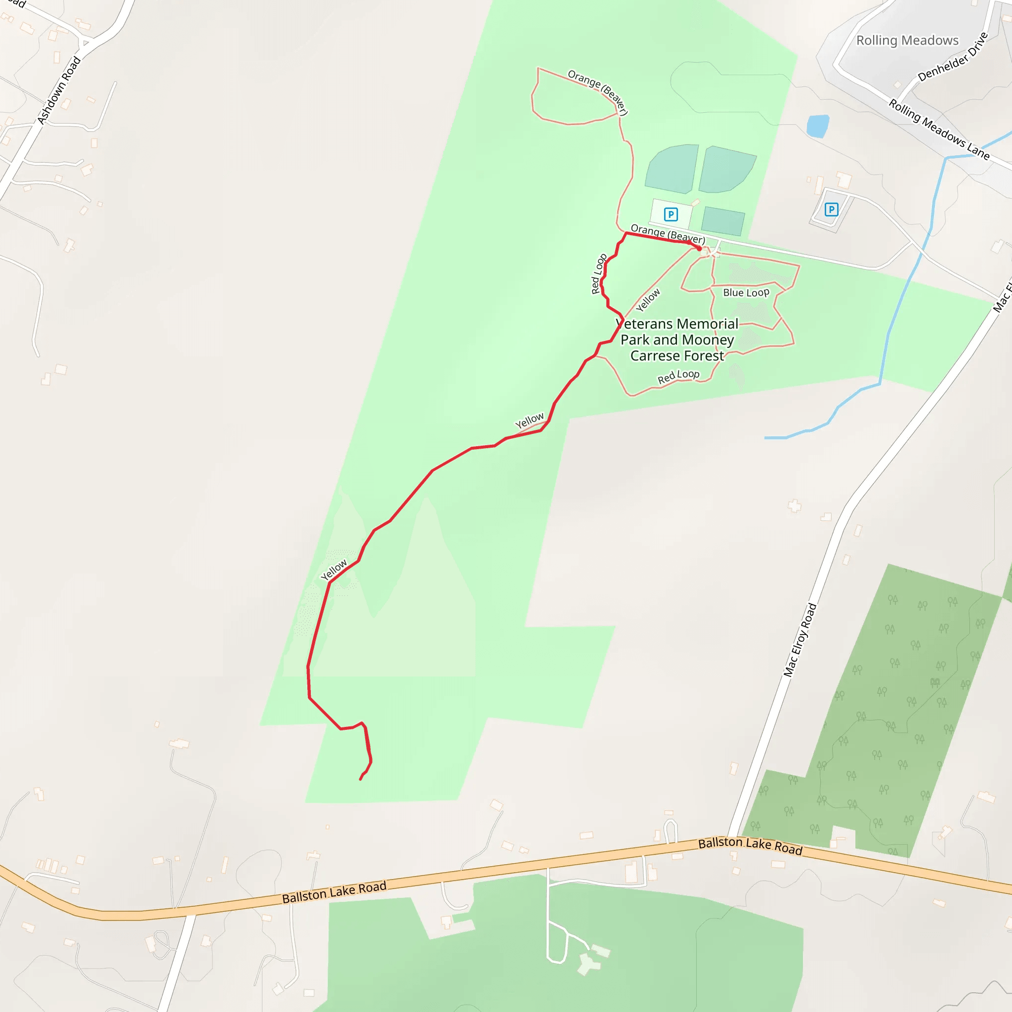 Orange Trail mobile static map