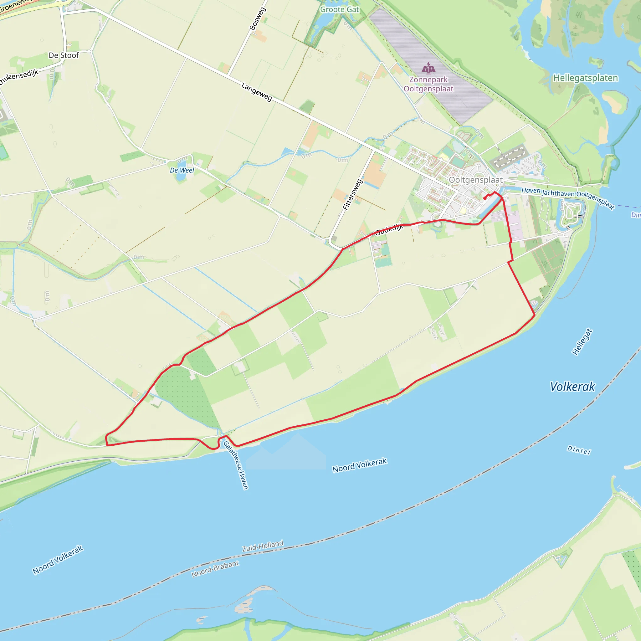 Volkerak and Galathesedijk and Groote Adriana - Theodoradijk mobile static map