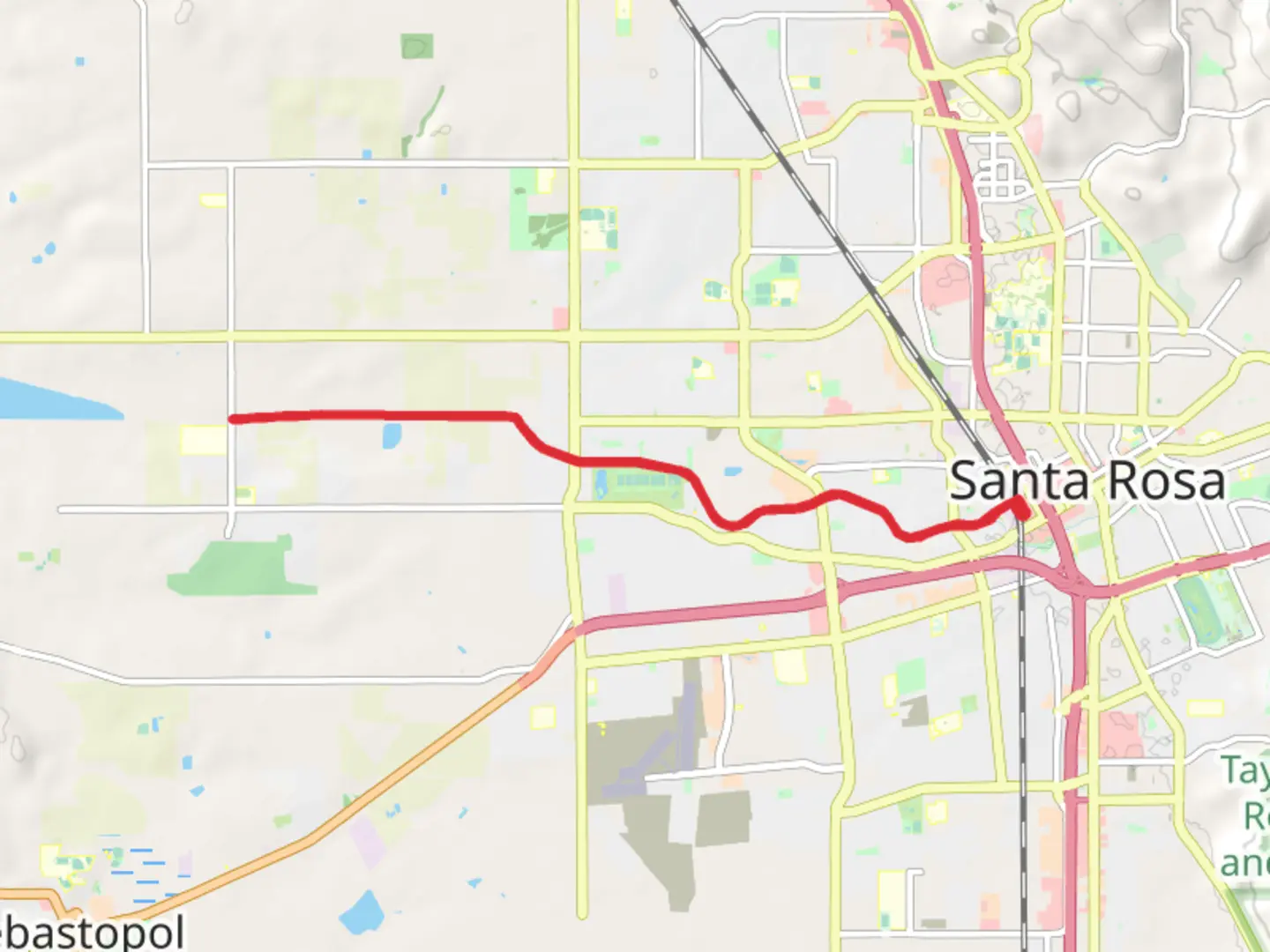 An image depicting the trail Santa - Rosa Creek Trail and its surrounding area.