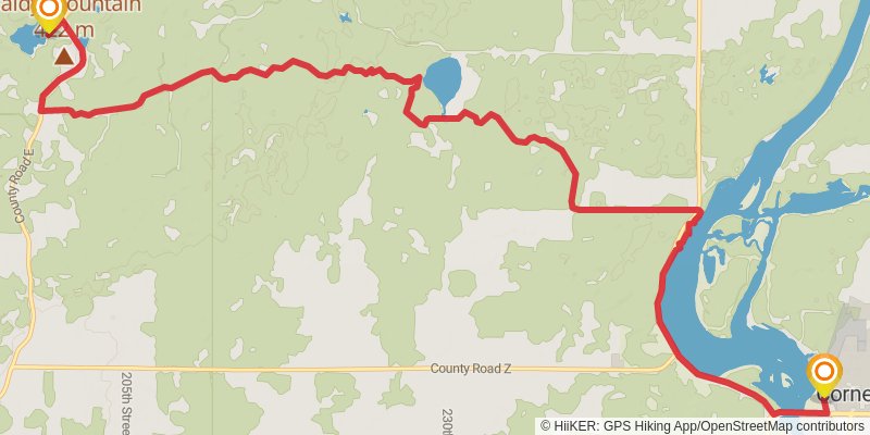 Ice Age National Scenic Trail stage 14 Map