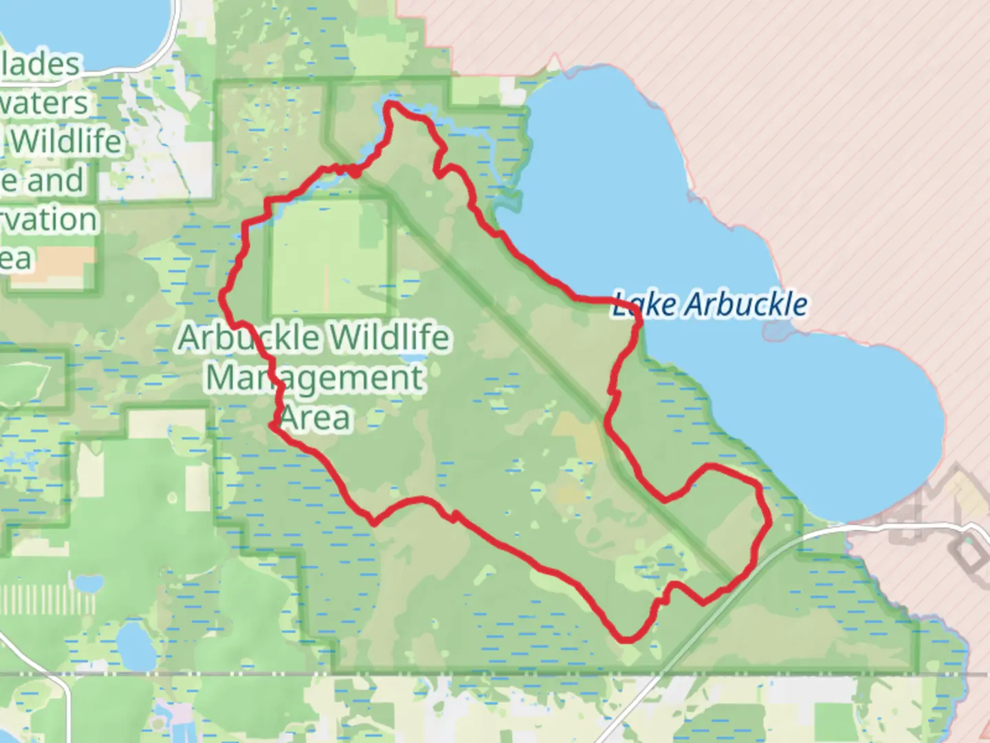 An image depicting the trail School Bus Road and Lake Wales Ridge State Forest Loop Trail and its surrounding area.