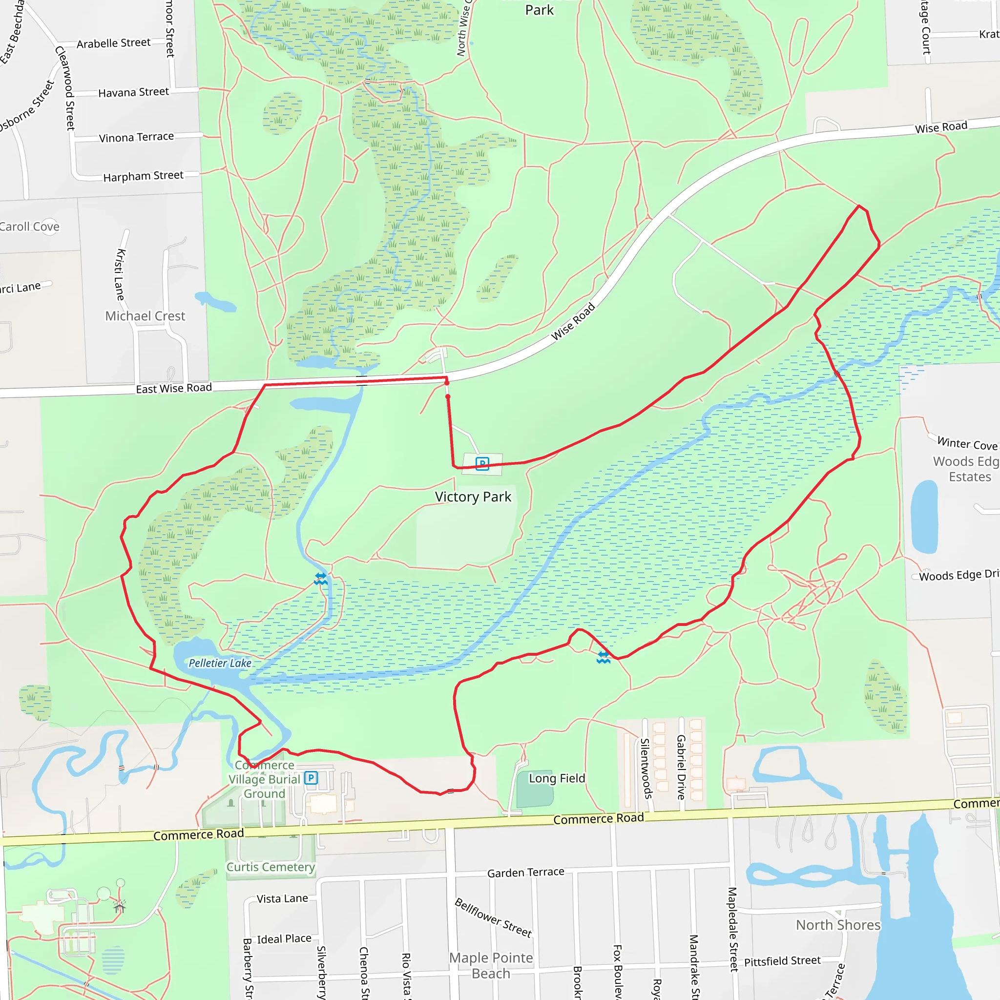 Victory Park Loop mobile static map