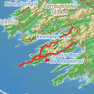 Beara Way 11-Day Moderate Tour (Hillwalk Tours) mobile static map