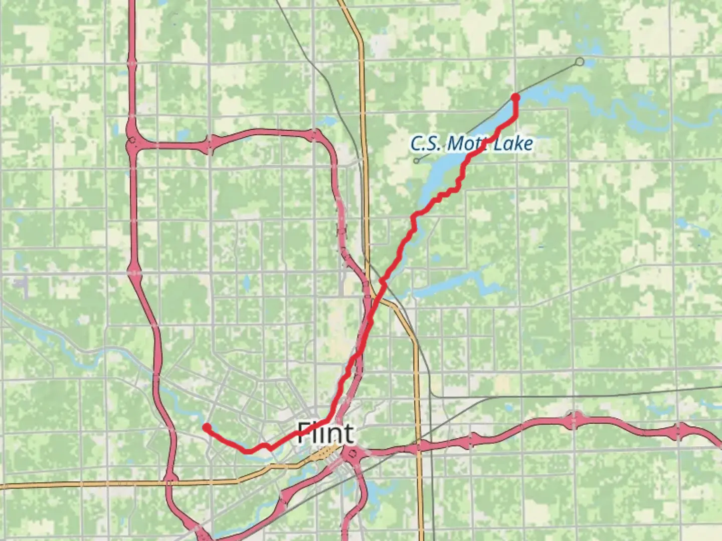 An image depicting the trail Flint River Trail Point to Point and its surrounding area.
