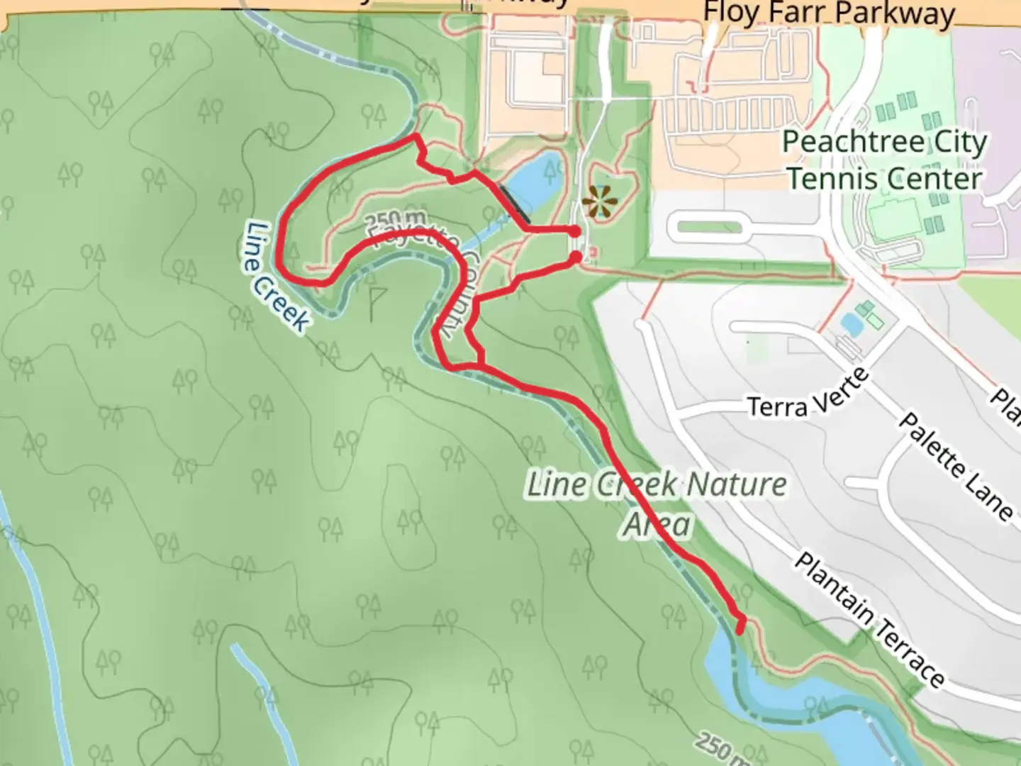 An image depicting the trail Ridge Trail and Lake McIntosh Loop and its surrounding area.