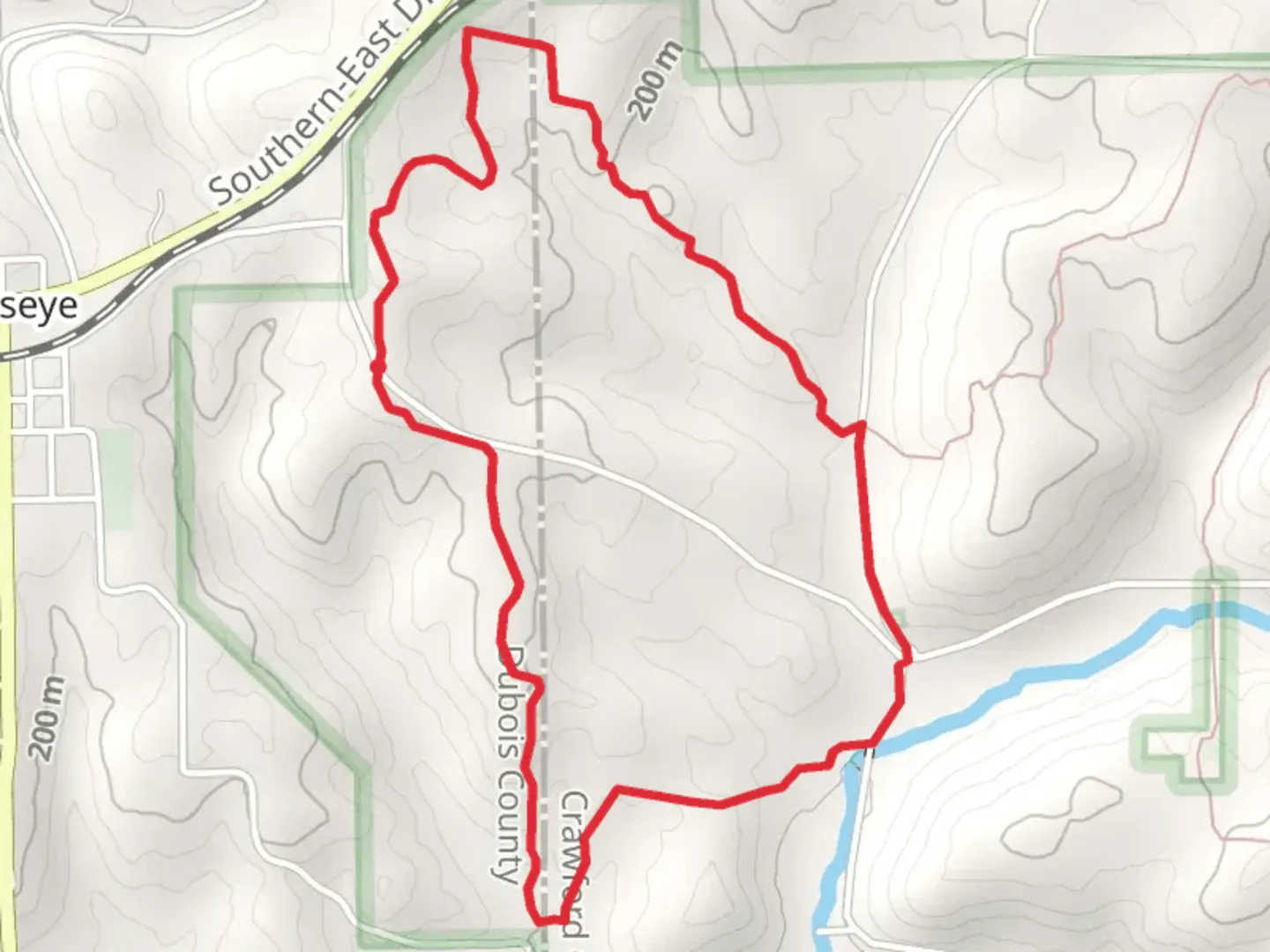 An image depicting the trail Birdseye Trail and its surrounding area.