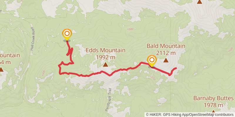 Edds Mountain Trail stage 2 Map