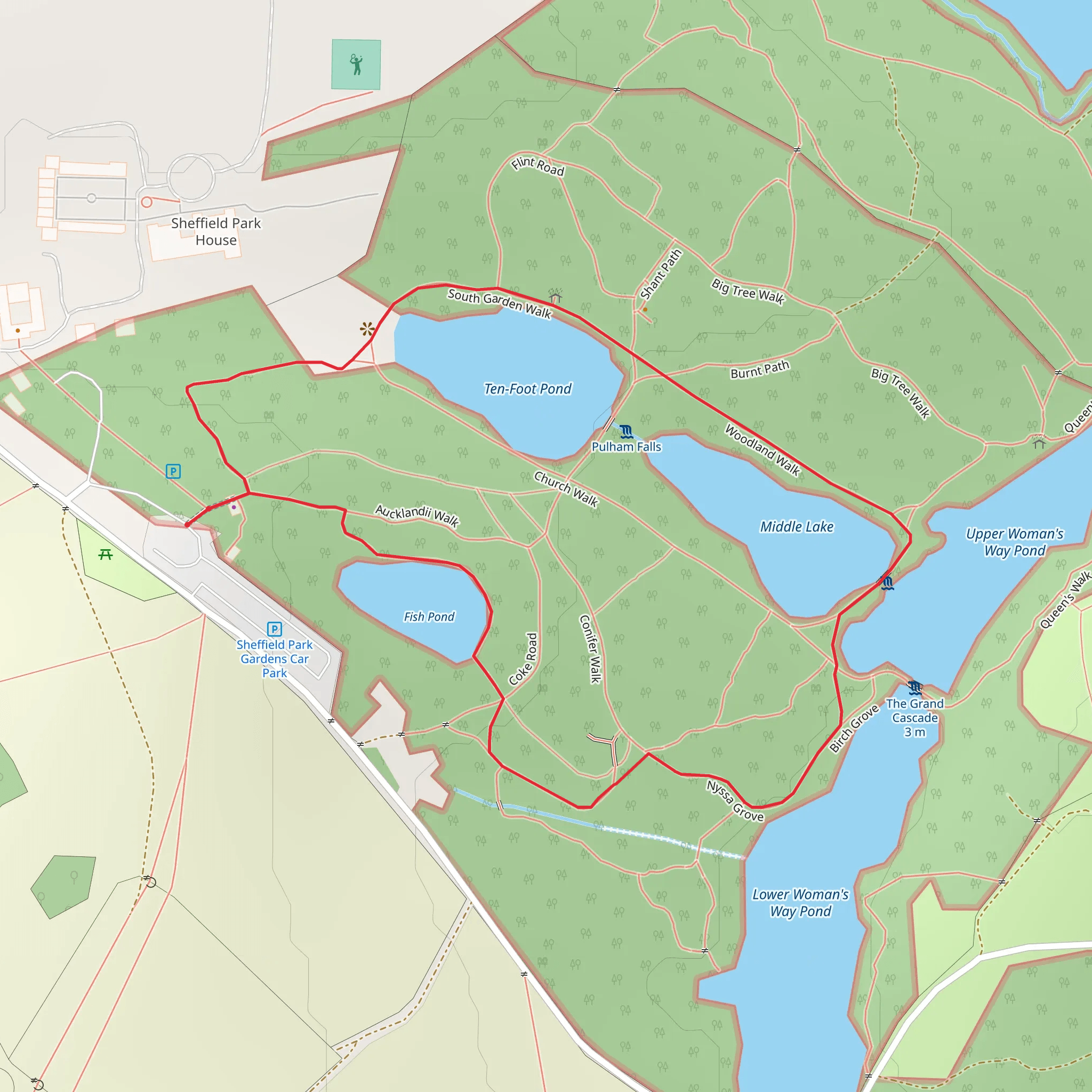 Sheffield Park Loop mobile static map