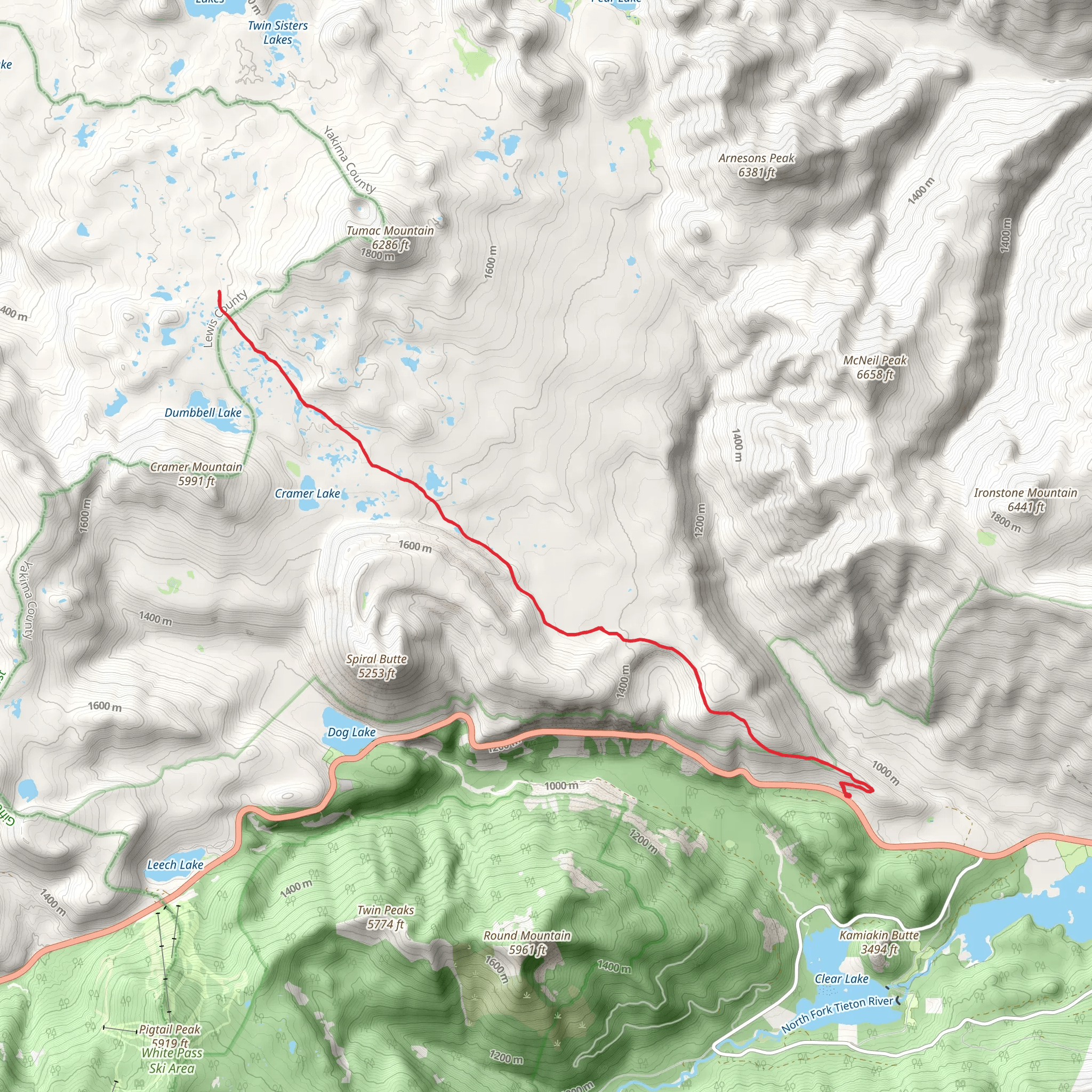 Shellrock Lake Trail mobile static map