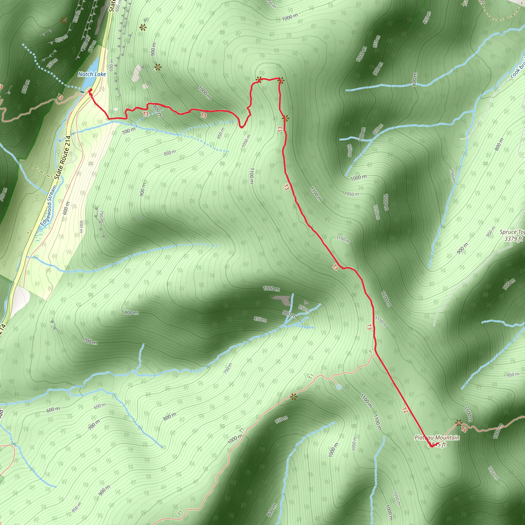 Plateau Mountain via Devil's Path mobile static map