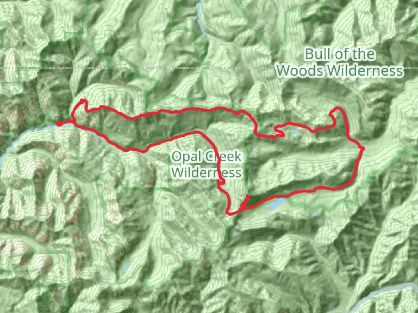 An image depicting the trail Whetstone Mountain, Battle Ax Mountain via Whetstone Trail and Elk Lake Creek Loop Trail and its surrounding area.