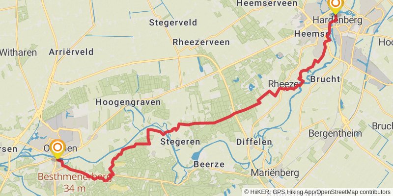 Pieterpad 1 stage 8 Map