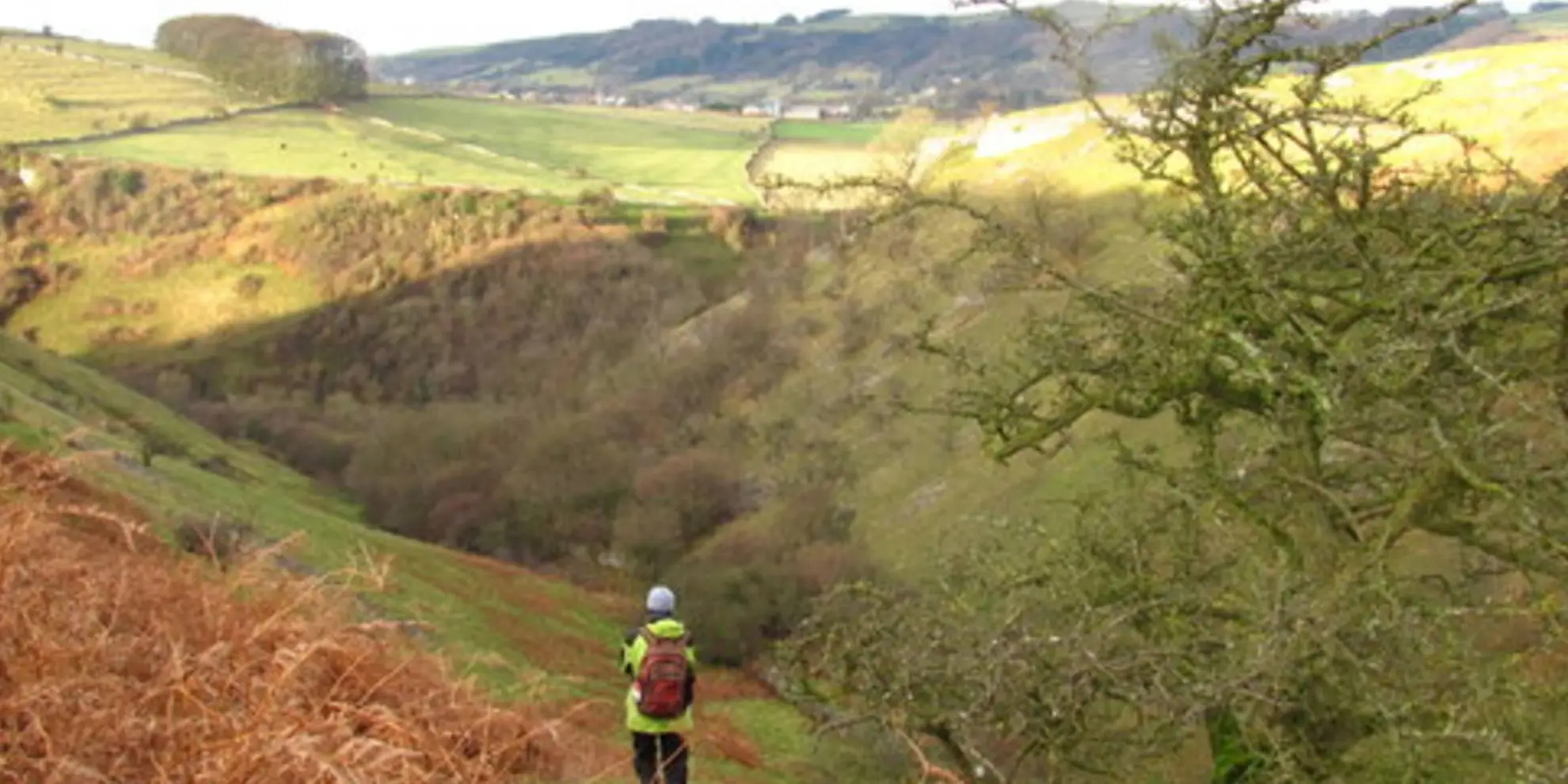An image depicting the trail Coombs Dale Walk and its surrounding area.