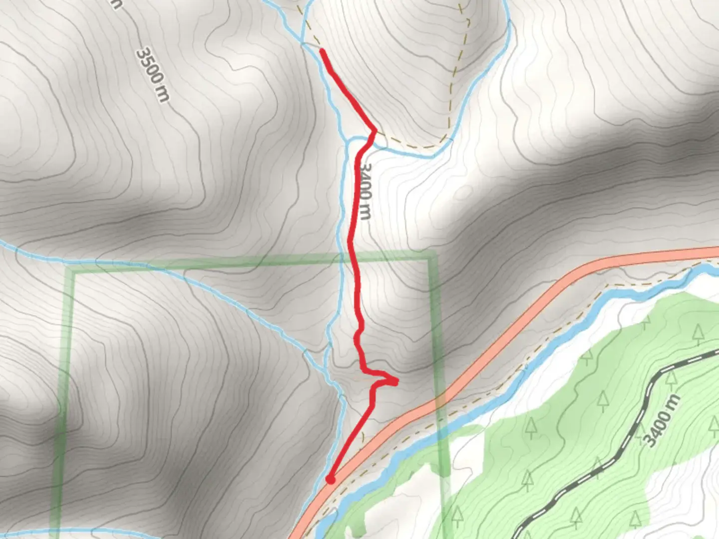 An image depicting the trail Chalk Creek - Forest Service Road 134 and its surrounding area.