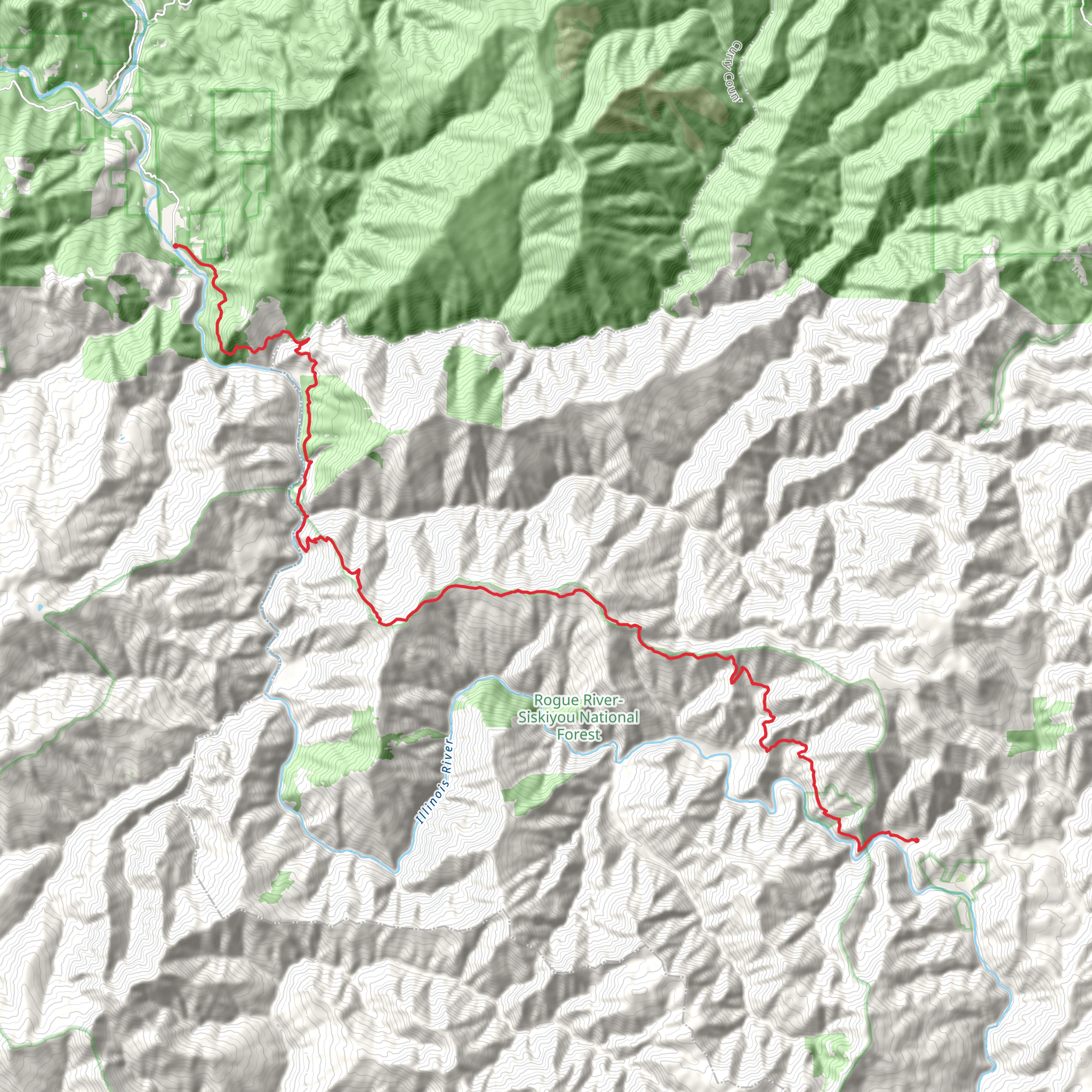 Illinois River Trail mobile static map