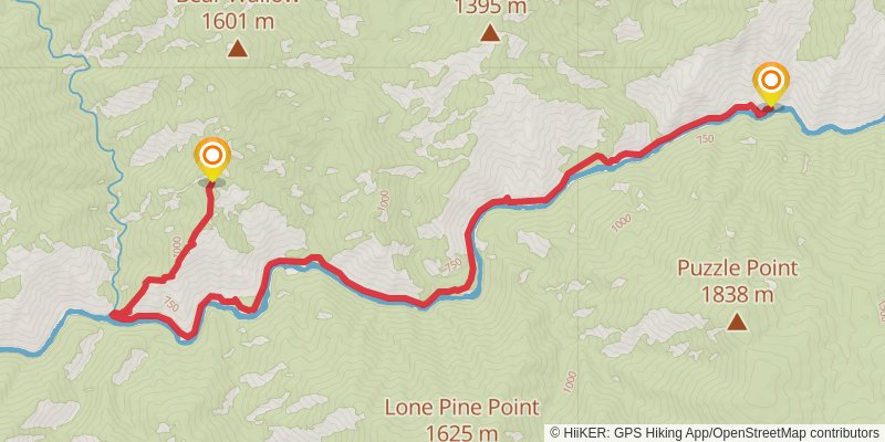 Idaho Centennial Trail stage 44 Map