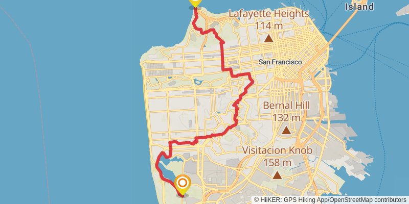 Bay Area Ridge Trail stage 50 Map