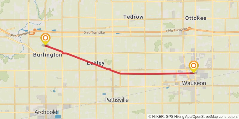 North Country Trail - Ohio stage 2 Map