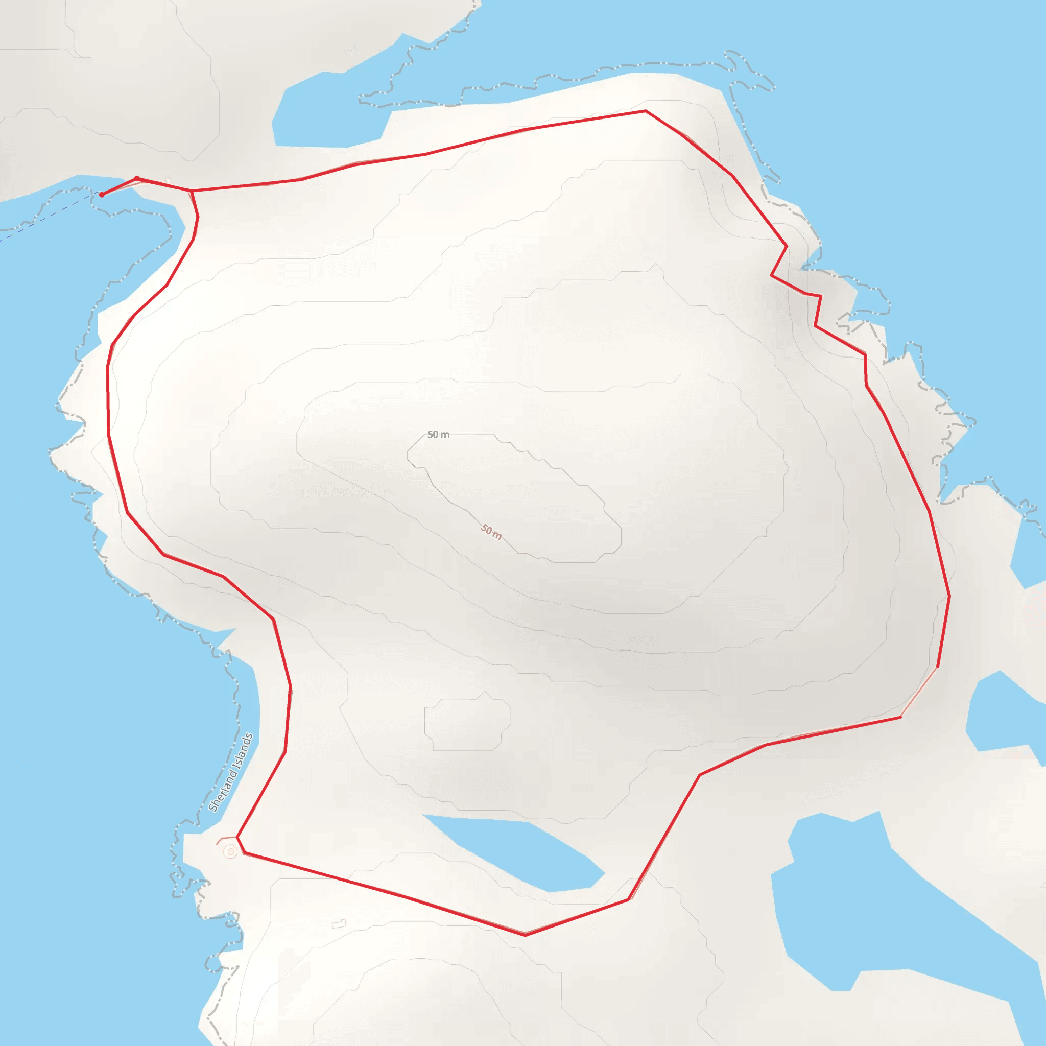 Shetland - Mousa Loop from The Hamars mobile static map