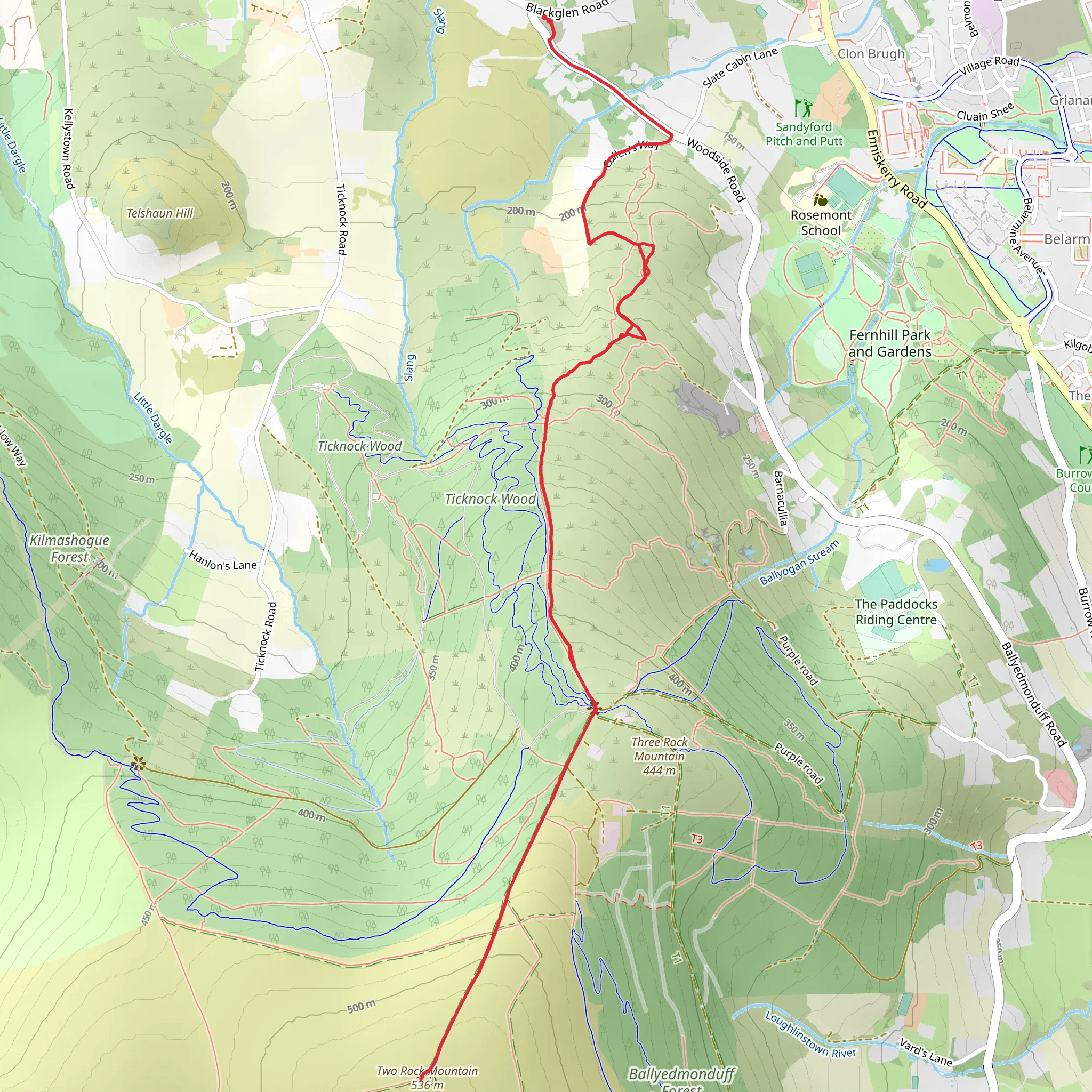 Fairy Castle Climb mobile static map