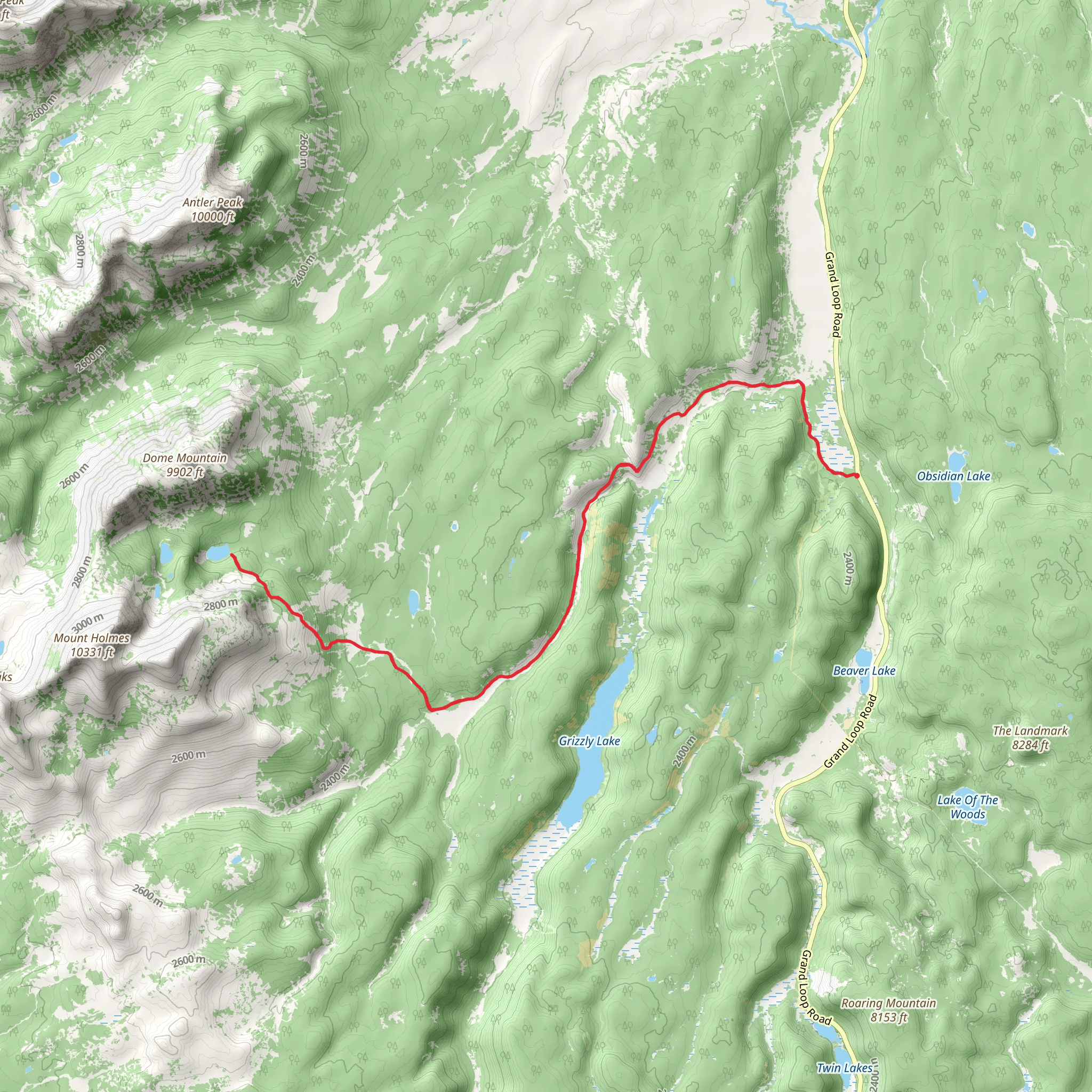 Trilobite Lake Trail mobile static map