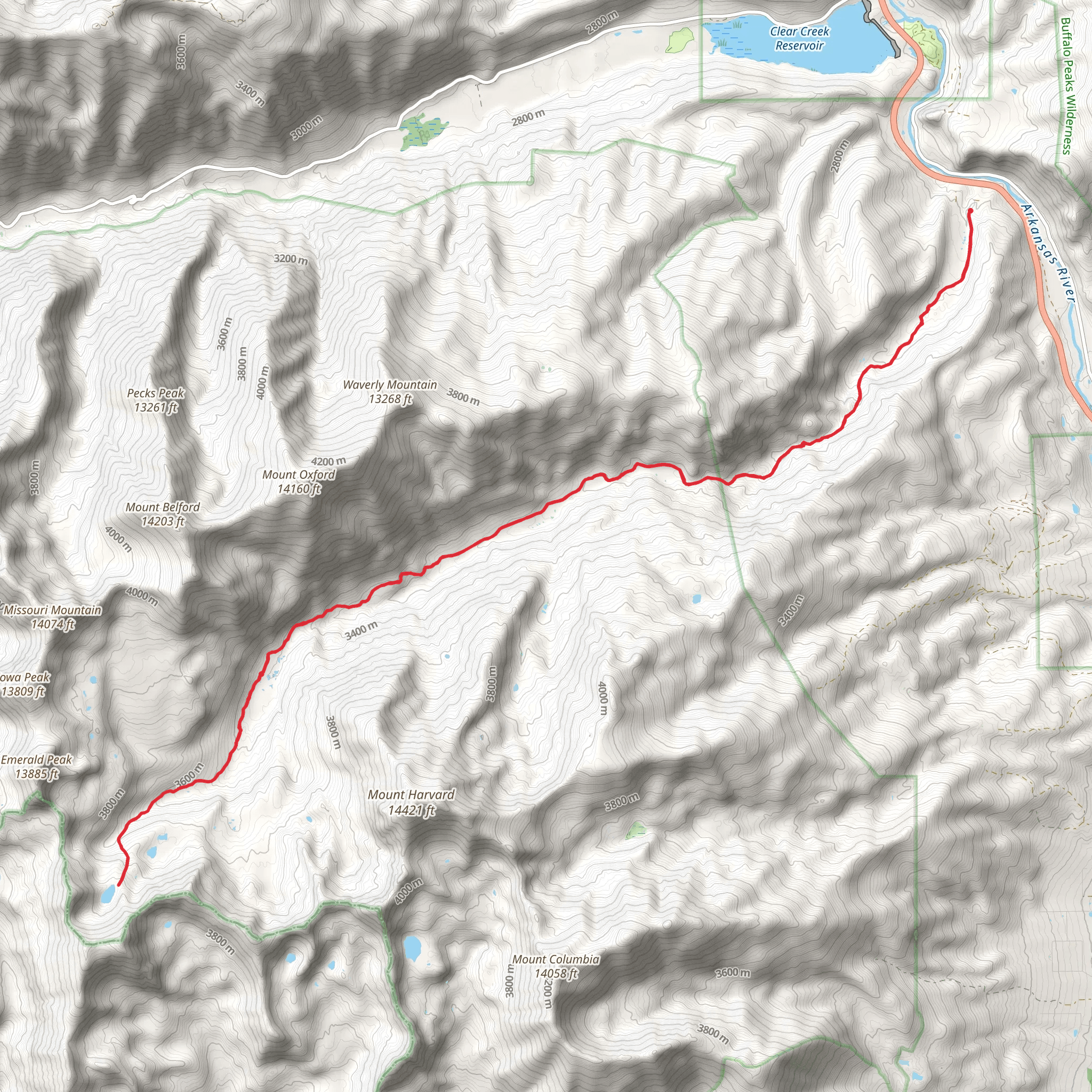 Silver King Lake via Pine Creek Trail mobile static map