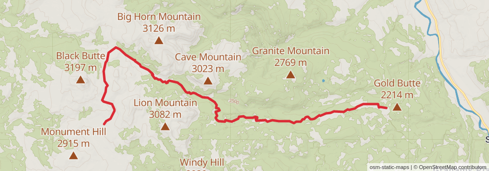 American Perimeter Trail - Rocky Mountains Primary stage 83 Map