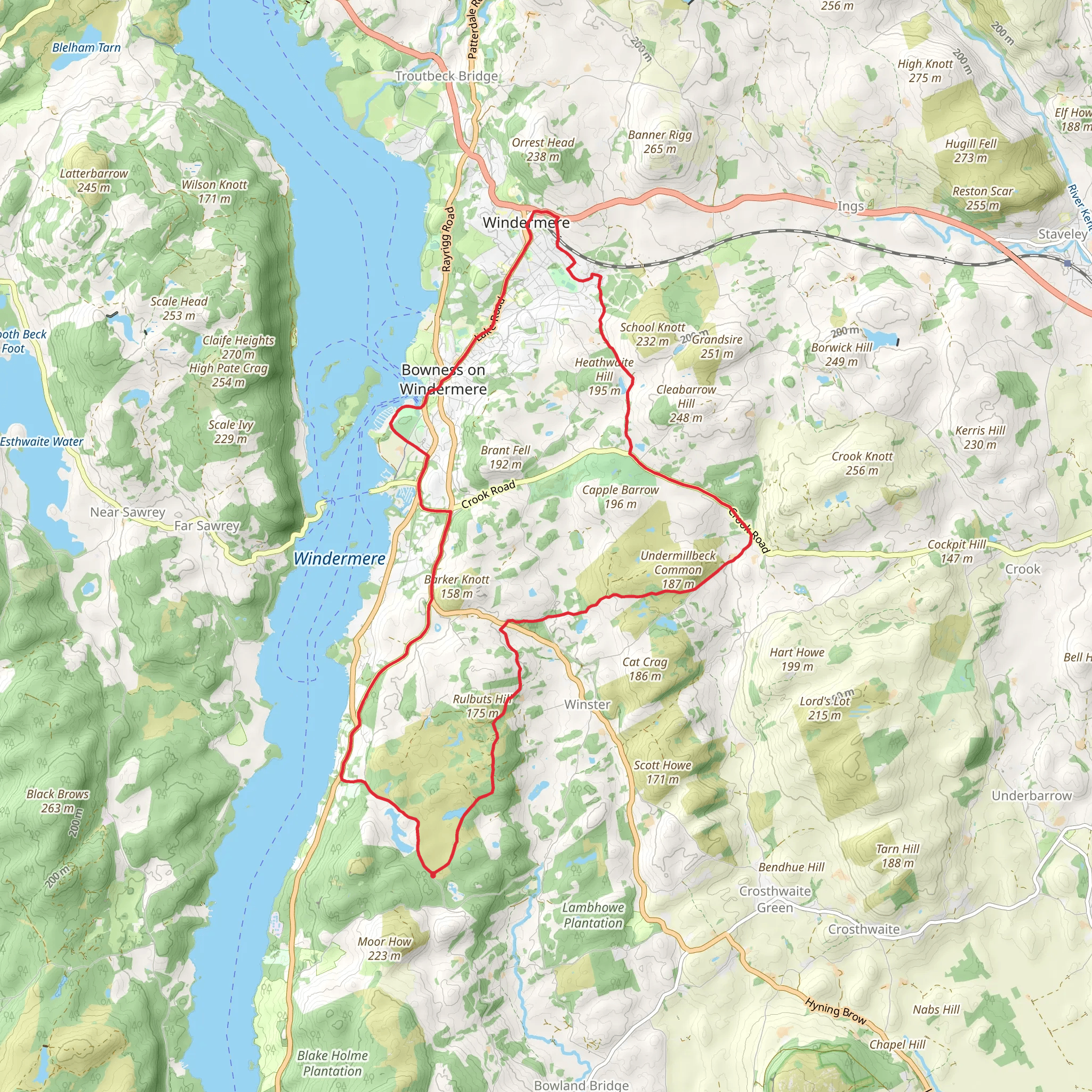 Podnet Tarn, The Glebe and Black Beck Wood Loop mobile static map