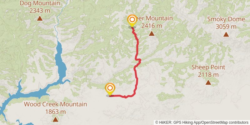 Ultra Pedestrian North Loop stage 68 Map