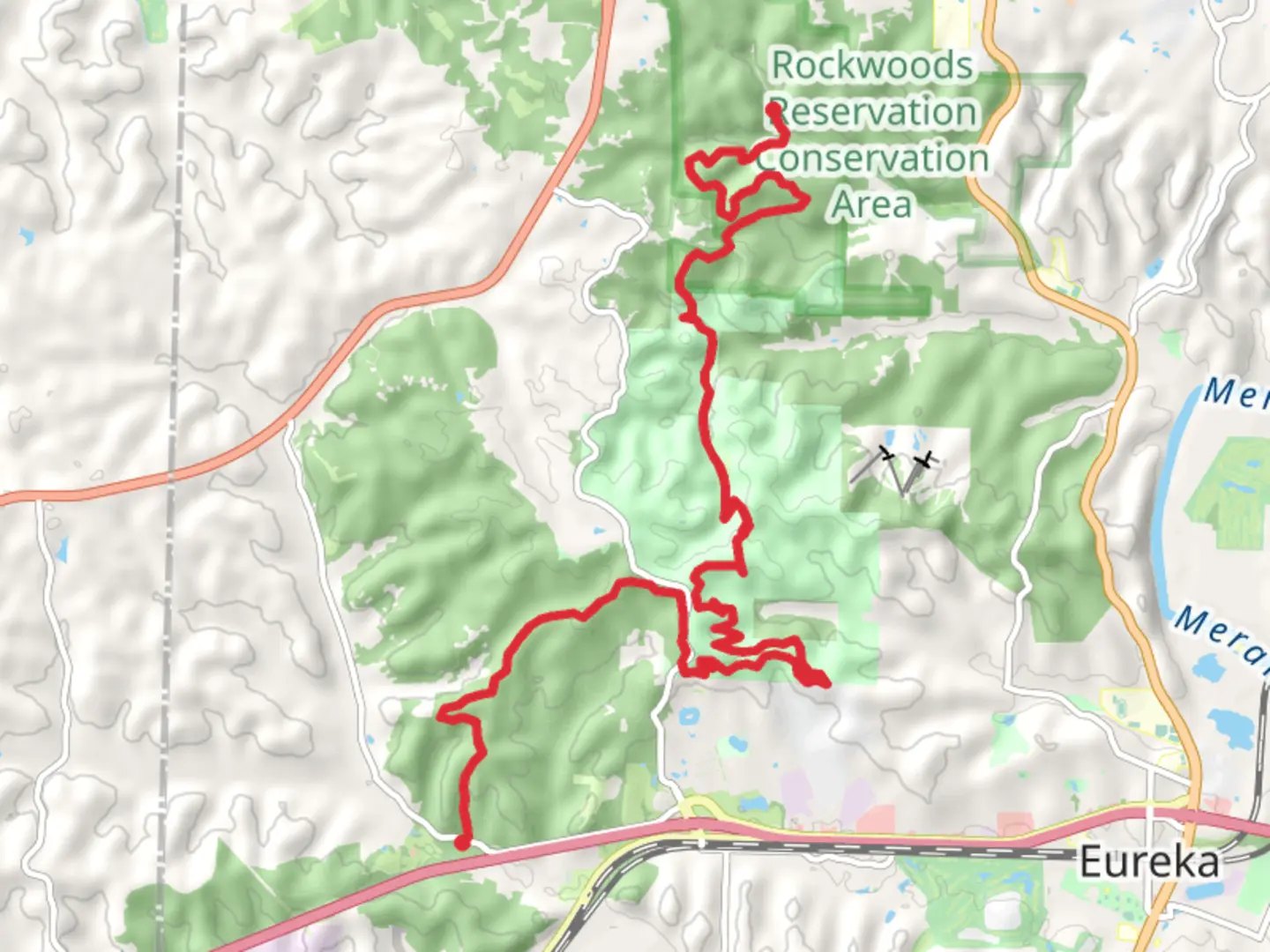 An image depicting the trail DeClue and Green Rock Trail and its surrounding area.