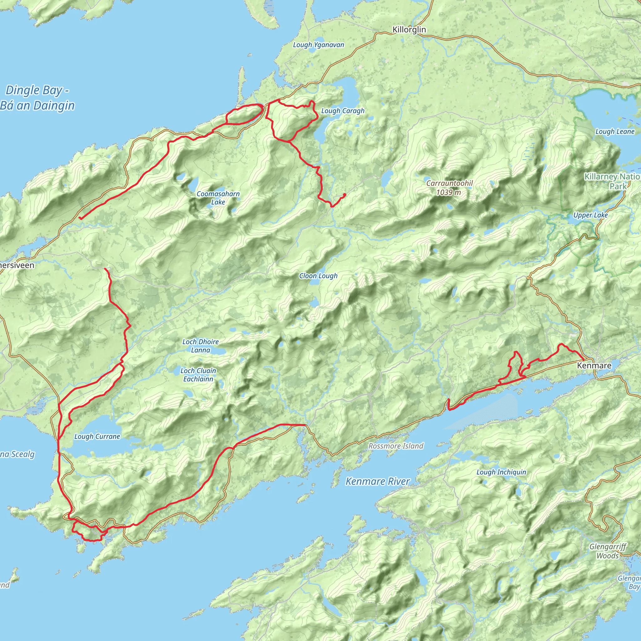 Kerry Way 8-Day Gentle Tour (Hillwalk Tours) mobile static map