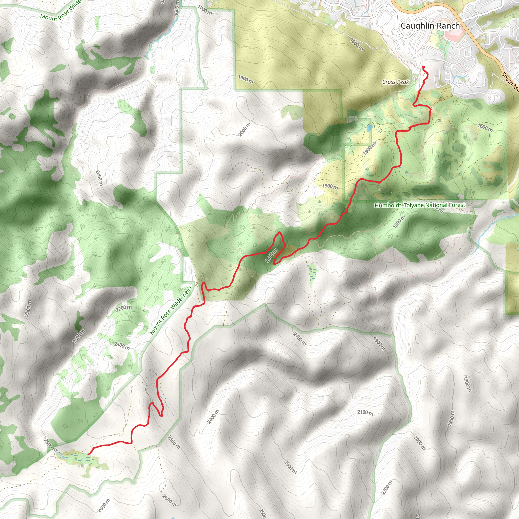 Hunter Lake from Pinebluff Trail mobile static map