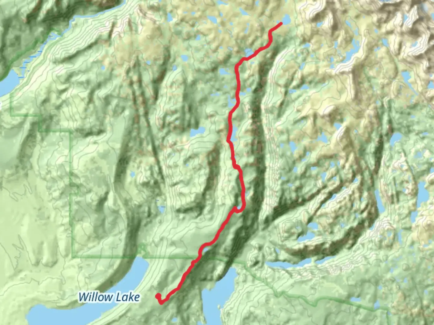 An image depicting the trail Summit Lake Trail and its surrounding area.