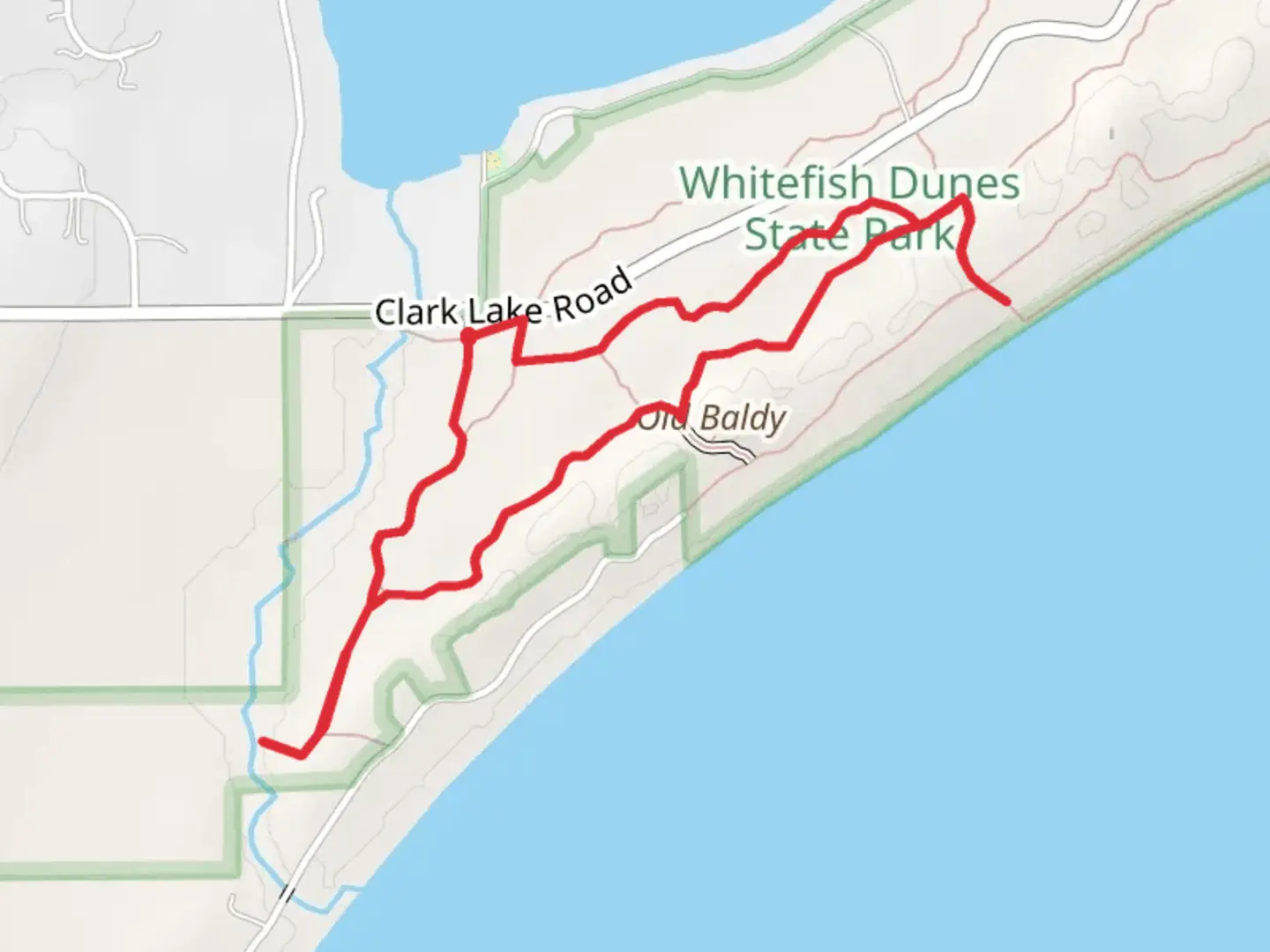 An image depicting the trail Yellow Loop and its surrounding area.