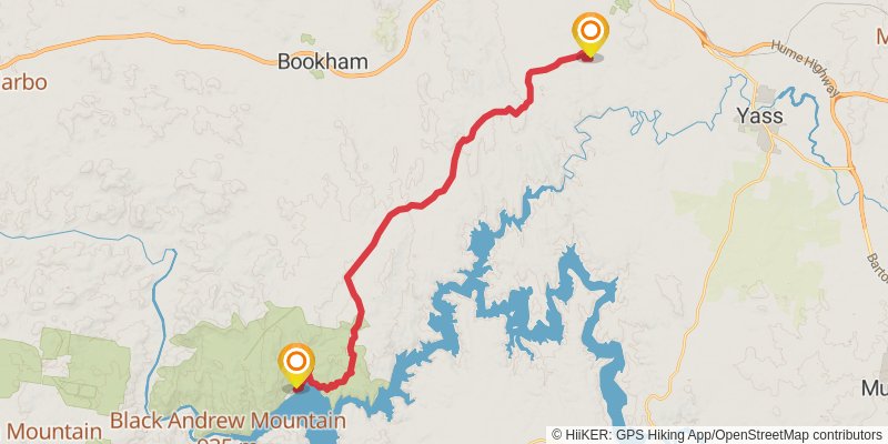Hume And Hovell Track stage 2 Map