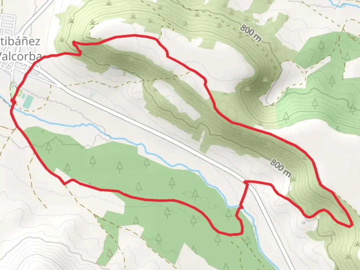An image depicting the trail Valcorba Trail PR VA 21 and its surrounding area.