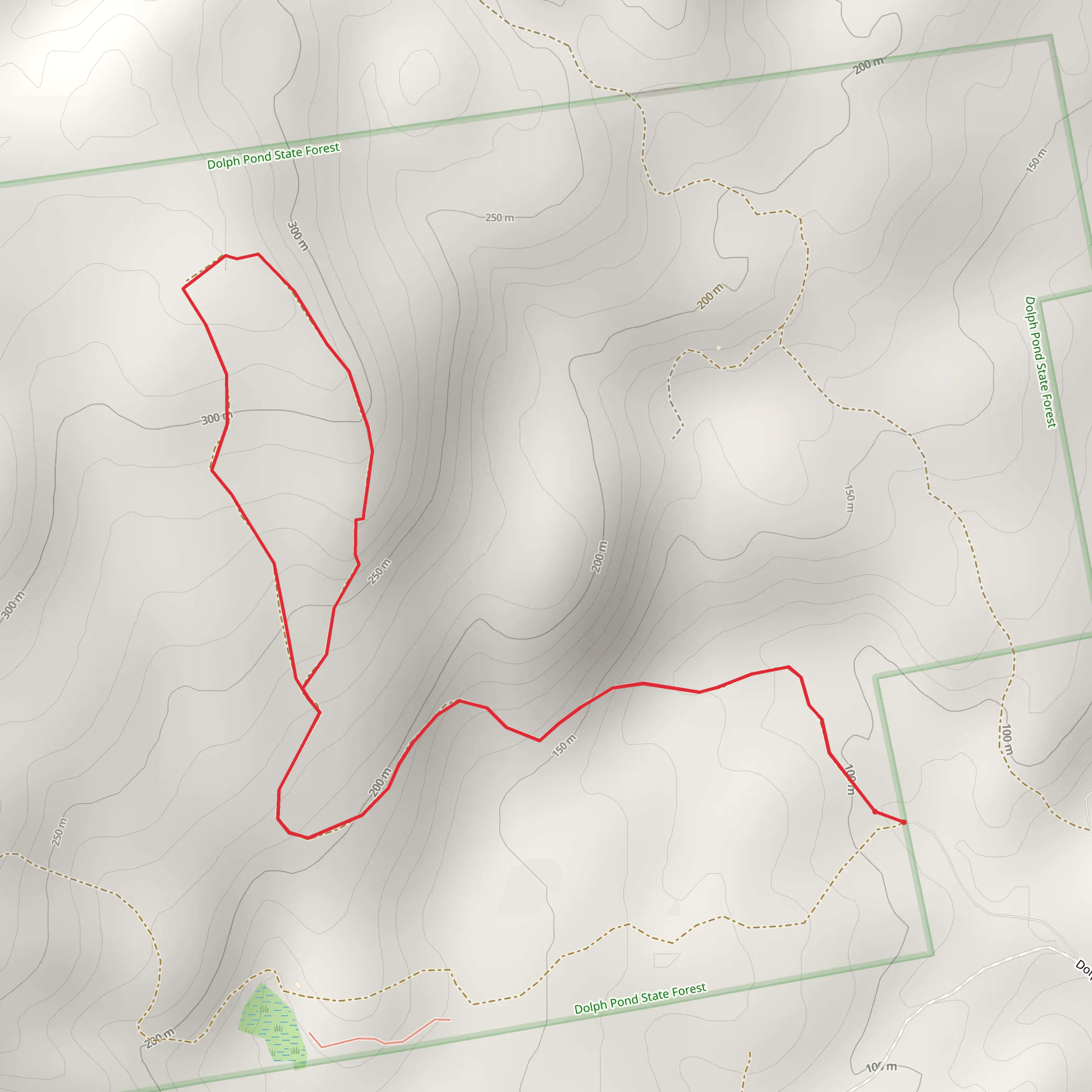 Dolph Pond State Forest Loop mobile static map