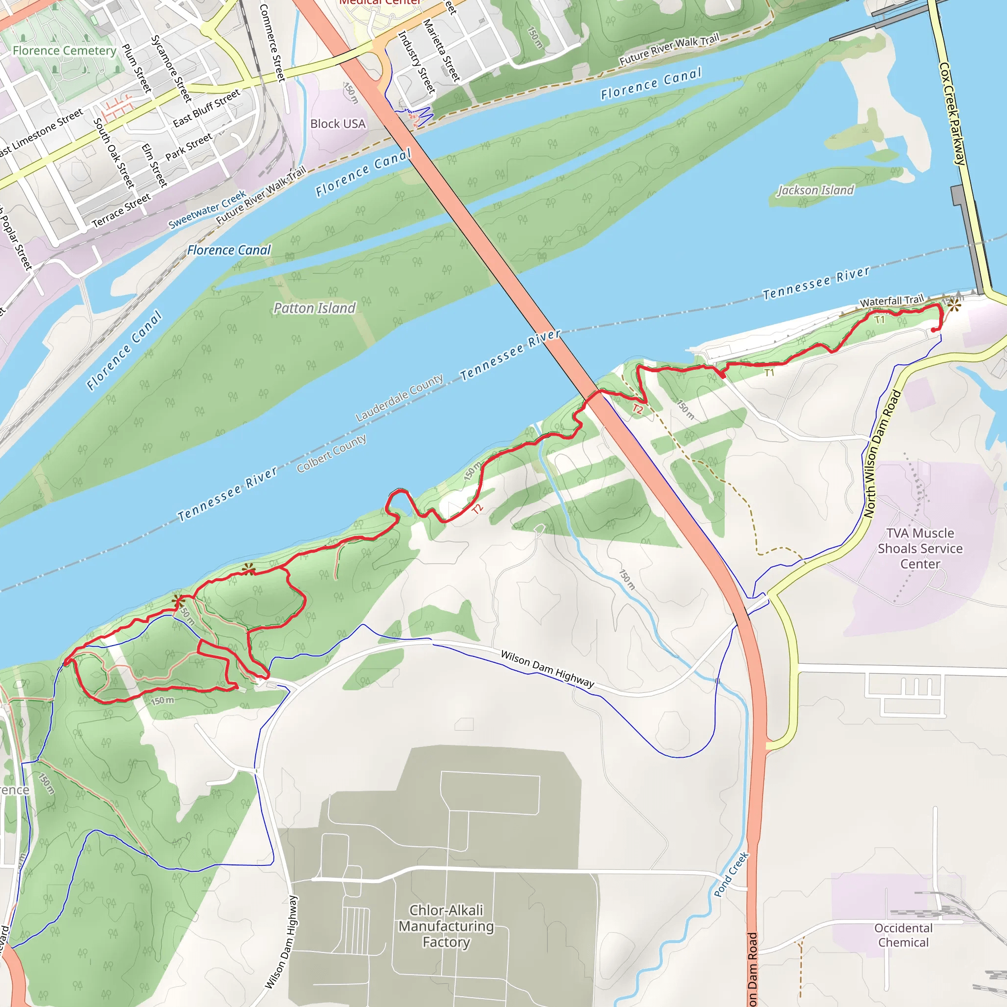 Rockpile and Southport Historical Trail mobile static map