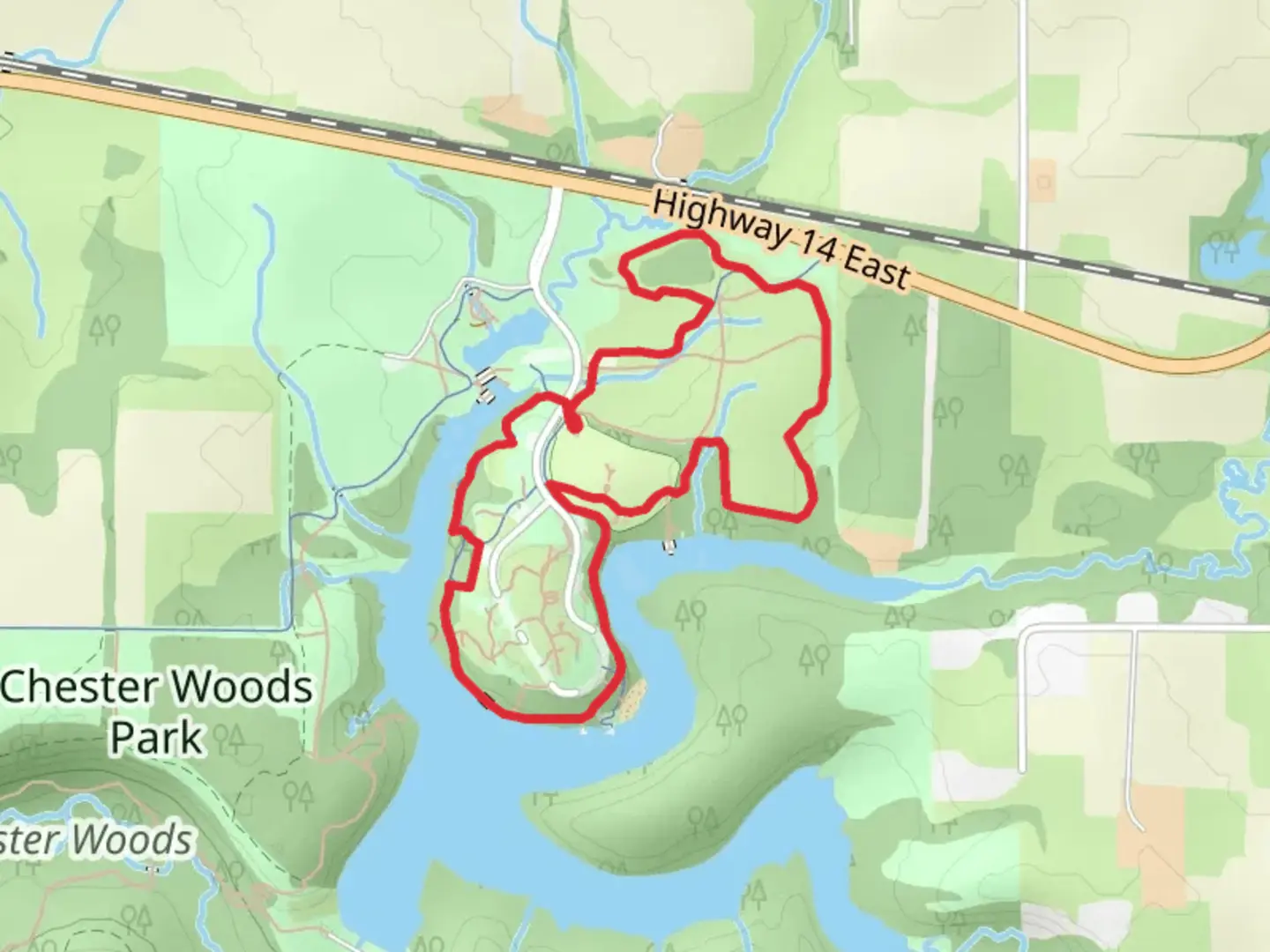 An image depicting the trail Kisraw Trail and Chester Lake Trail and its surrounding area.