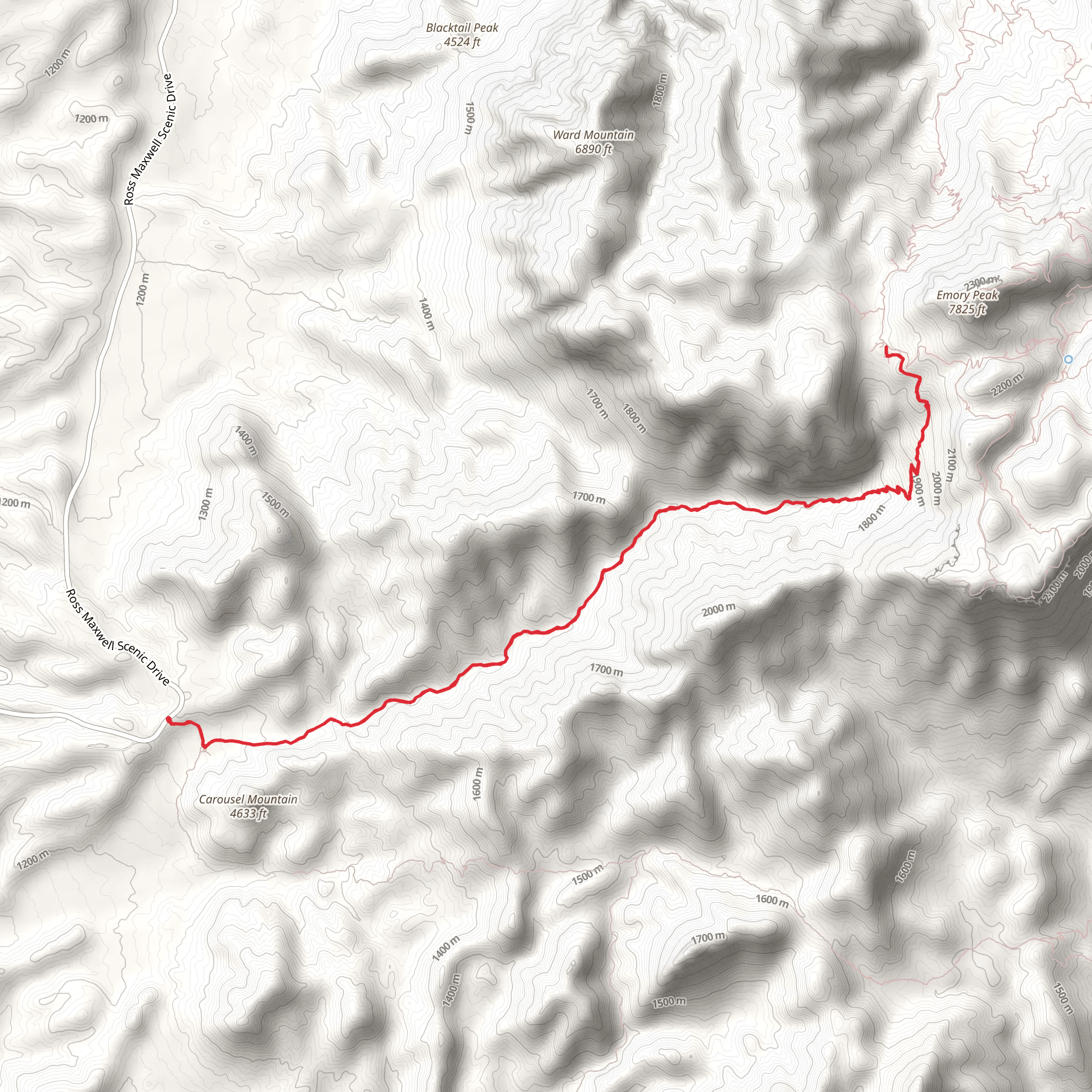 Blue Creek Trail mobile static map