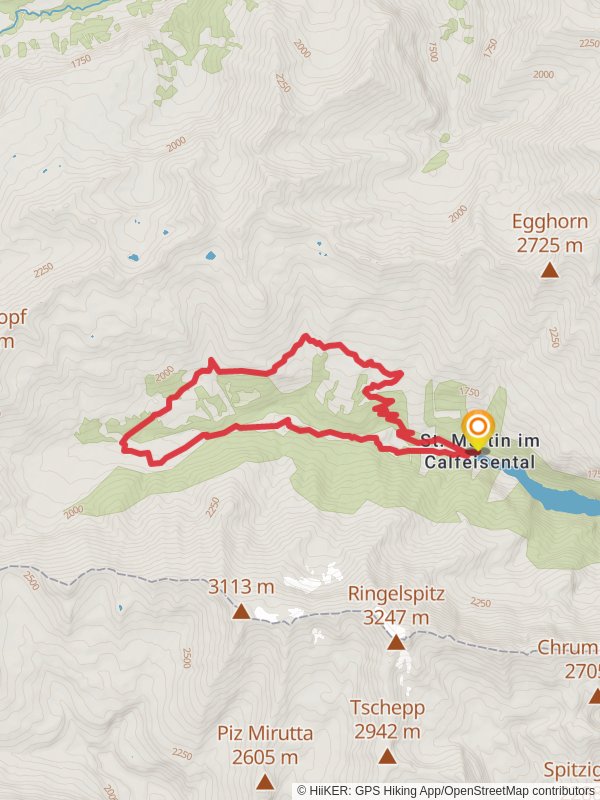 Calfeisen Valley from Gigerwaldsee mobile static map