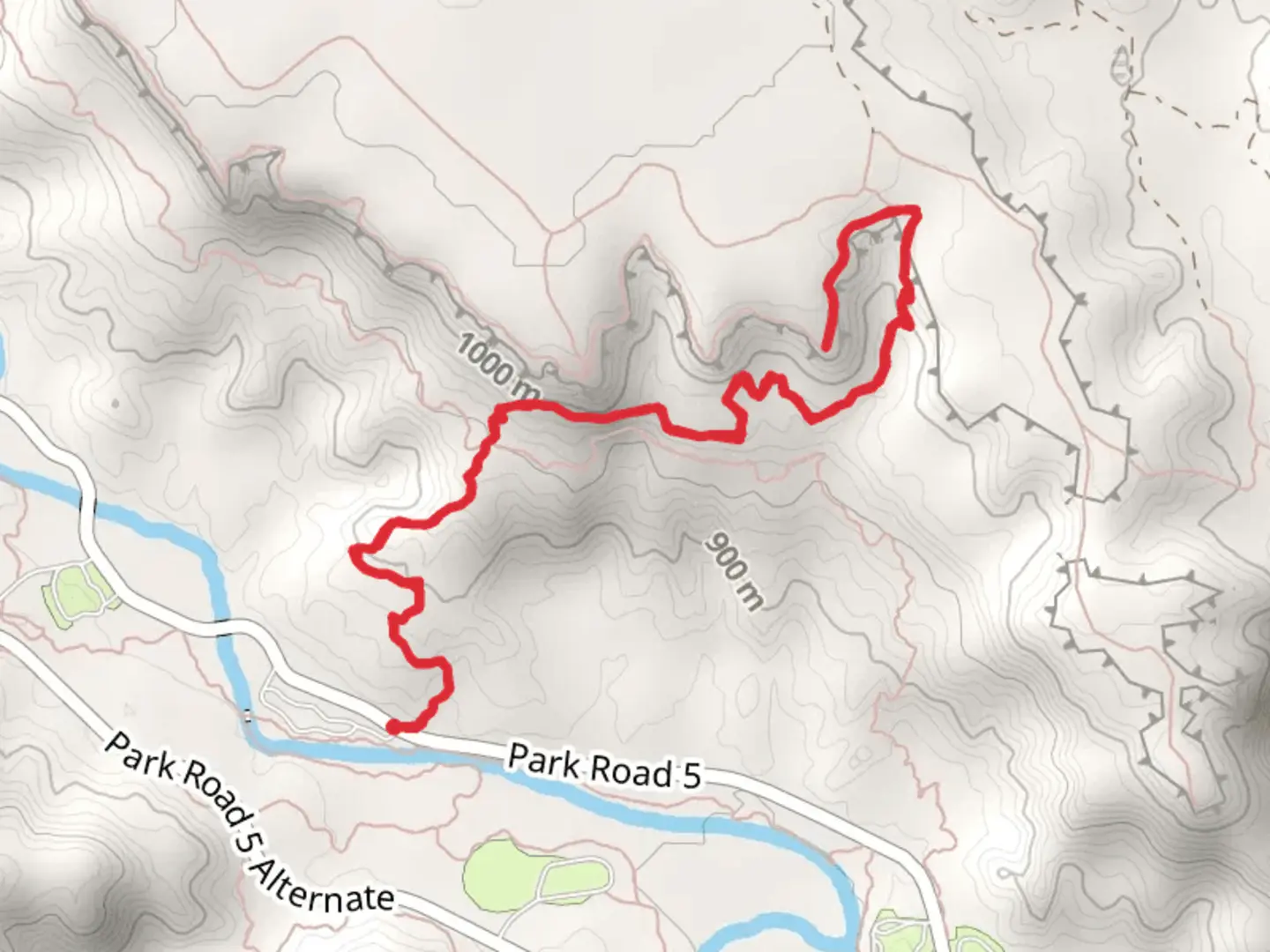 An image depicting the trail Rock Garden Trail Out and Back and its surrounding area.