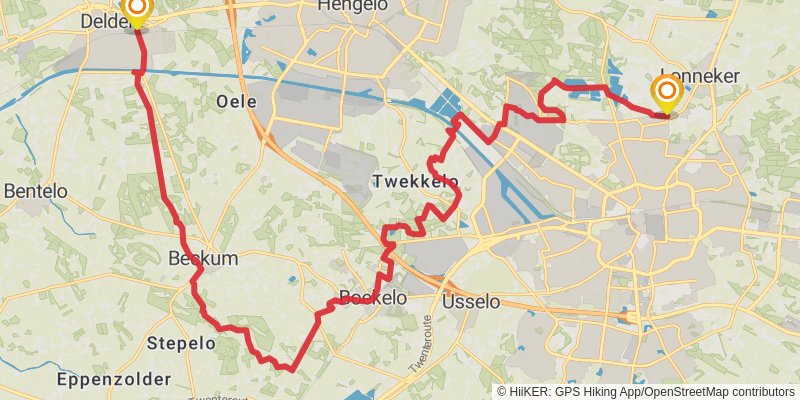 Overijssels Havezatenpad stage 2 Map