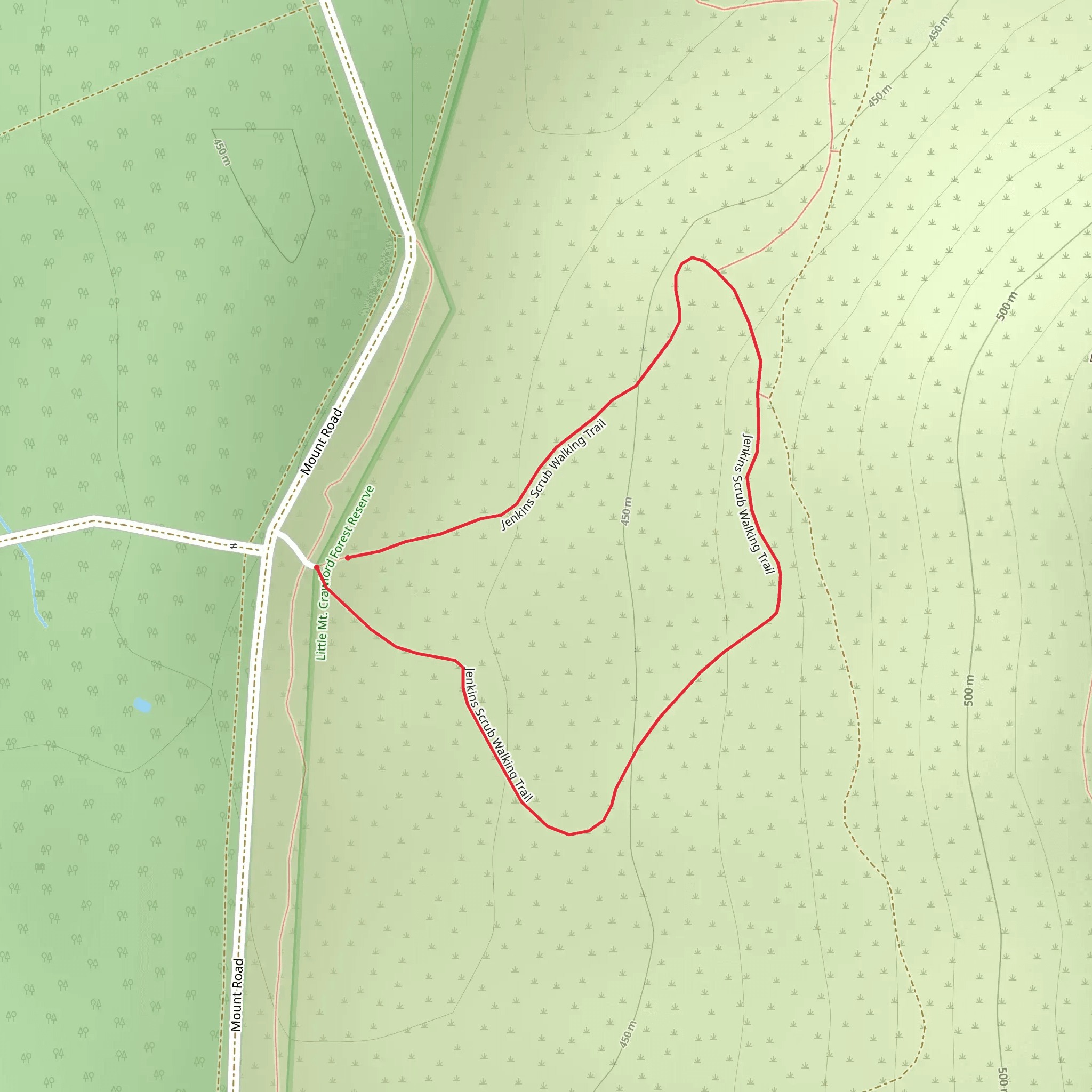 Jenkins Scrub Trail mobile static map