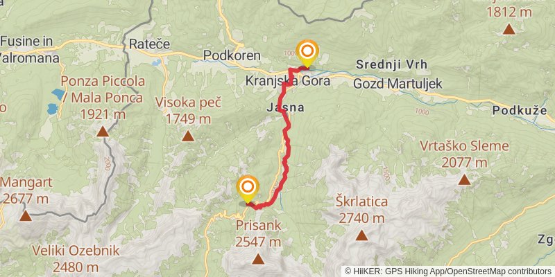 Alpe - Adria Trail stage 23 Map
