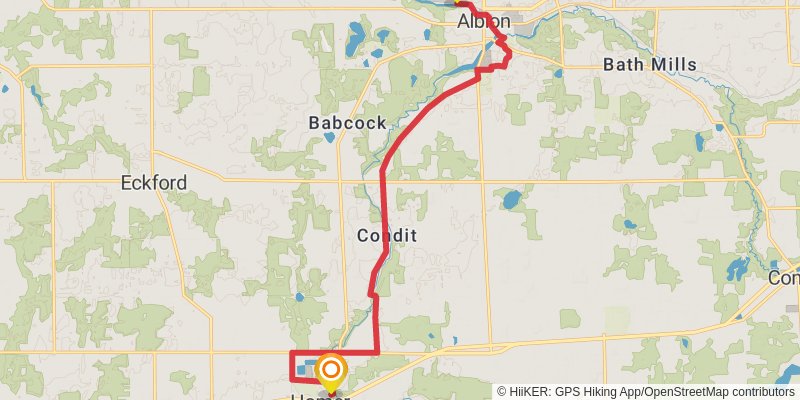 North Country Trail - Michigan Southeast stage 43 Map